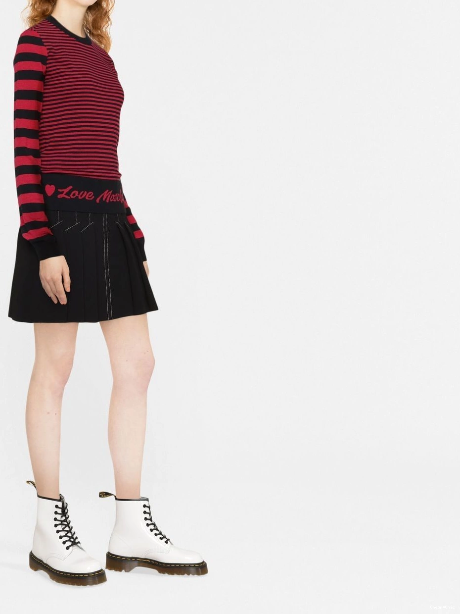 Affordable striped jumper intarsia-logo Women Moschino Love 0427